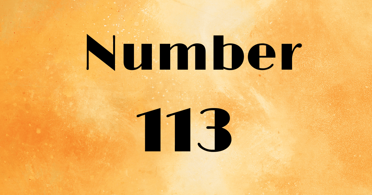 Angel Number 113
