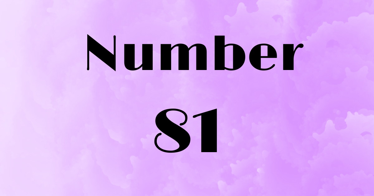 Angel Number 81