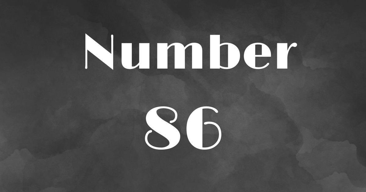 Angel Number 86