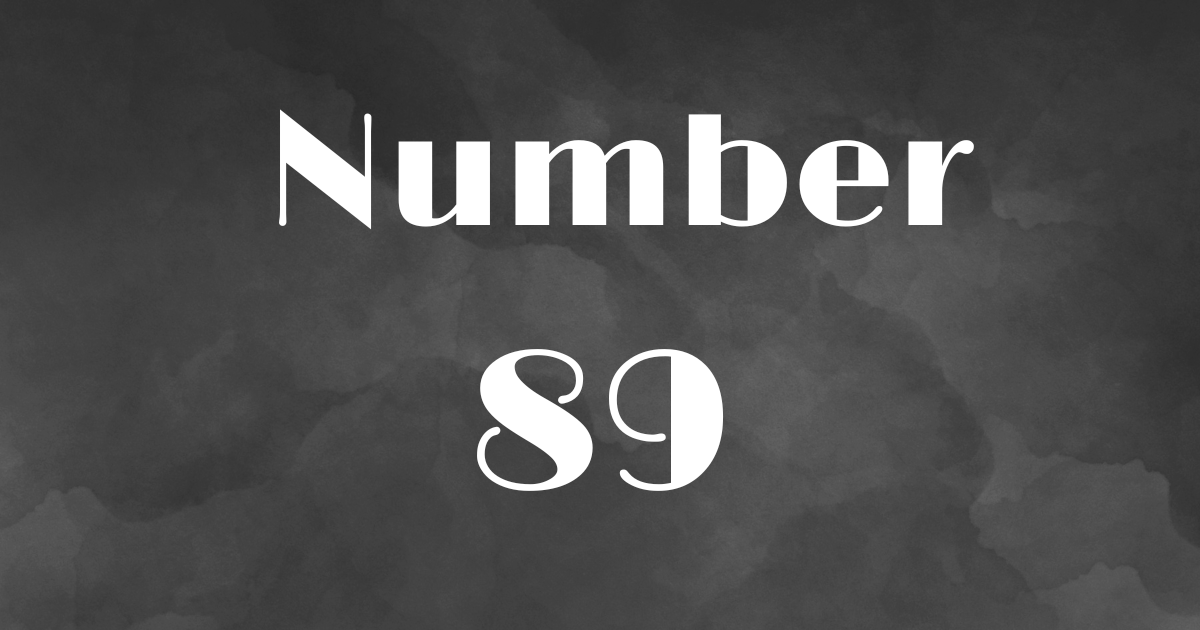 Angel Number 89