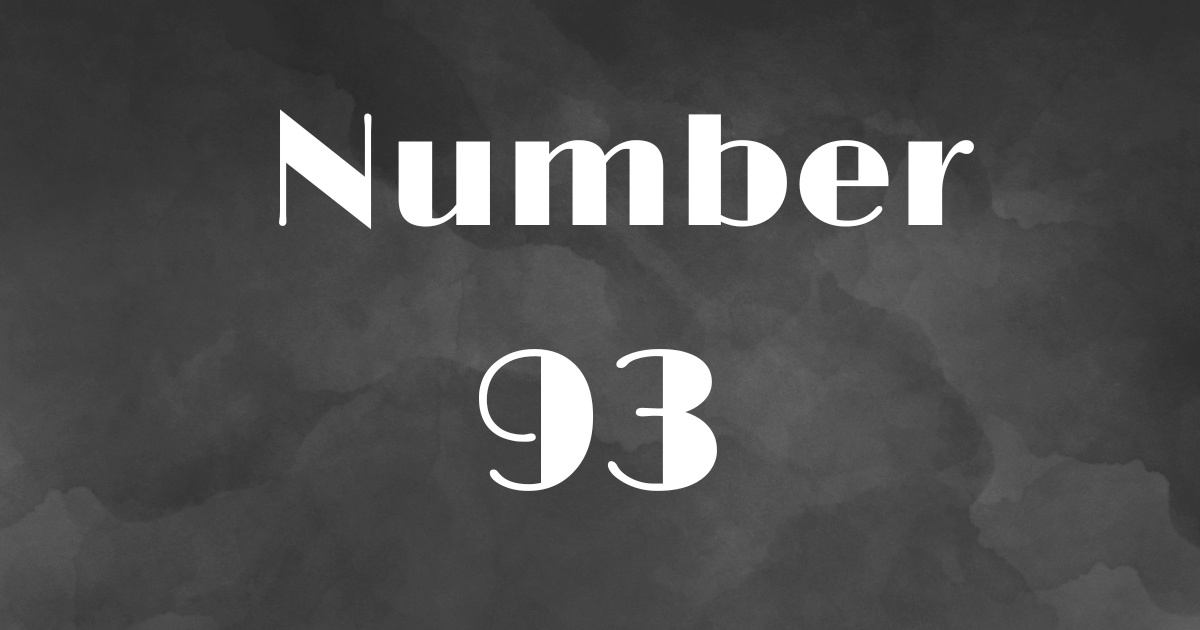 Angel Number 93